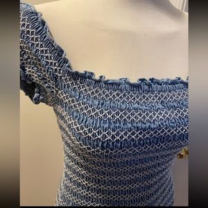 Demin form fitting dress.